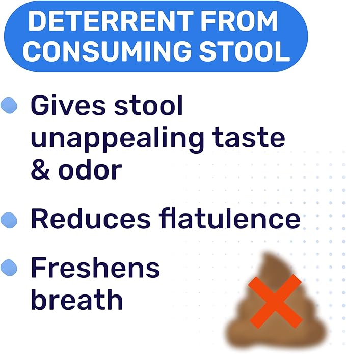 No Poo Chews for Dogs - Coprophagia Stool Eating Deterrent for Dogs - Poop Eating Deterrent & Prevention - Probiotics & Digestive Enzymes Chewable Remedy