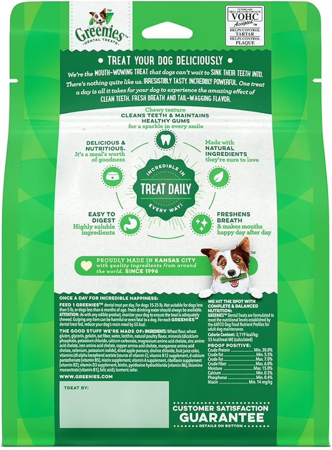 Greenies Original Petite Natural Dental Care Dog Treats, 12 oz. Pack (20 Treats)