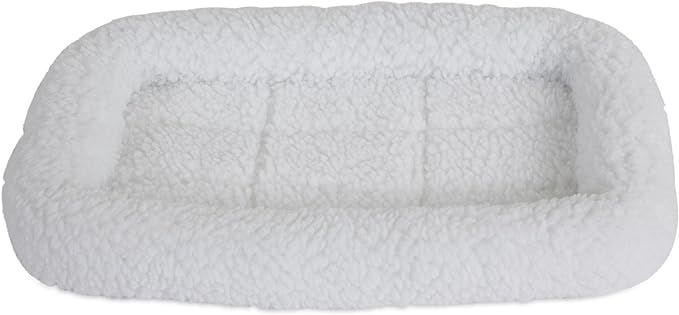 Petmate Two-Door Small Dog & Cat Carrier for Pets Up to 10 Pounds with SnooZZy Sheepskin Bolster Crate Mat for 19' Crates, Up to 15 lbs