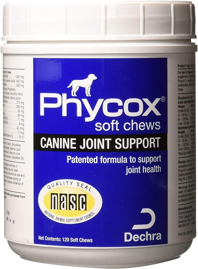 Dechra Phycox Canine Joint Support Soft Chews for Dogs, 120 Count