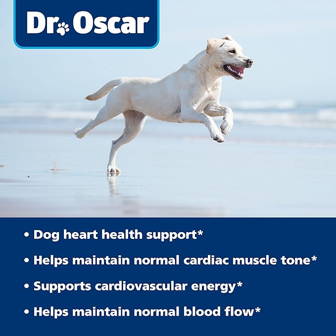 Taurine Supplement for Dogs Meets RDA of 500 mg per 25lbs Weight Unlike Most Alternatives, 120ct, Vet Endorsed for Enlarged Heart (DCM), Congestive Heart Failure (CHF) Taurine Deficiency, Heart Murmur