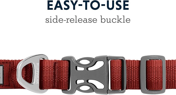 Ruffwear, Front Range Dog Collar, Durable and Comfortable Collar for Everyday Use, Red Clay, 20"-26"