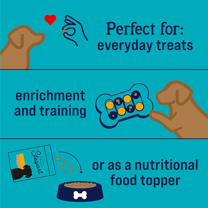 Stewart Freeze Dried Dog Treats, Beef Liver, Salmon, Chicken Liver & Chicken Breast, 4 oz, 12 oz, 14 oz, 21 oz, Resealable Tub, Grain Free & Gluten Free, Single Ingredient, Dog Training Treats