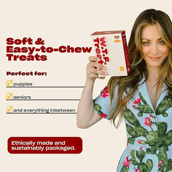 Soft Beef Jerky Dog Treats by Kaley Cuoco, Healthy Dog Treats for All Life Stages and Breeds, Air Dried, Ethically Sourced in Canada from Free Range Beef & Natural Ingredients, 5 Oz