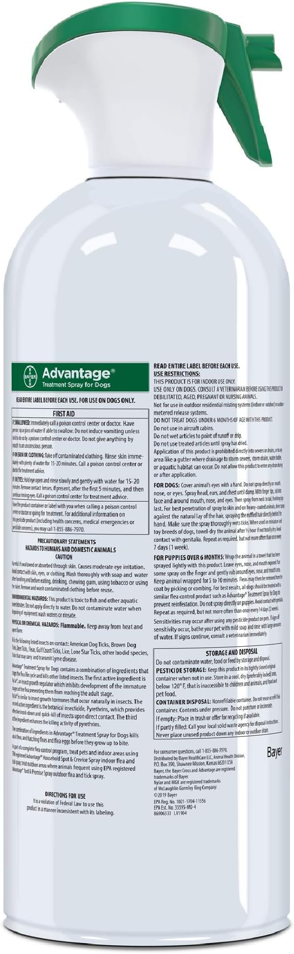 Advantage Dog Flea Treatment Spray | Kills Fleas & Ticks | Dog Flea Spray | 15 oz.