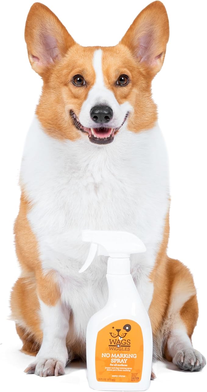 Wags & Wiggles No Marking Deterrent Training Spray for Dogs - Indoor Dog Pee Repellent & Behavior Aid, Anti Pee & Urine Deterrent, No More Marking, Ideal for Potty Training
