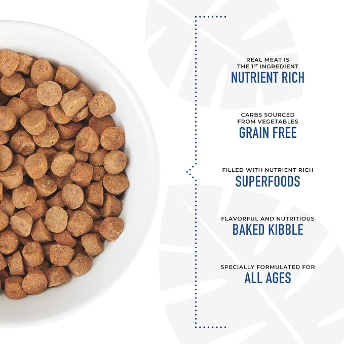 Tiki Dog Born Carnivore Baby for Dogs, Chicken, Peas and Lentils Recipe, Grain-Free Dry Dog Food Baked with Fresh Meat & Superfoods, For Puppies 5 weeks and older, 3.5 lbs. Bag - SKU 10864