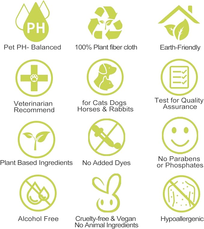 DR.EASY All purpose Pet Grooming Wipes 100Ct Plant Based ingredients for Paws,Body,nose &Bum cleaning,Remove dirt,dander & excess hair with soft and thick wipes,No Fragrance