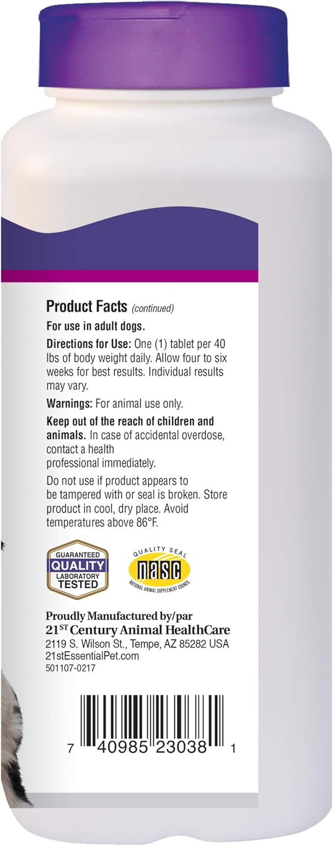 Essential Pet Adult Dog Hip & Joint Support Chewable Tablet Age 3+ with 500mg Glucosamine and 200mg Chondroitin (23038)
