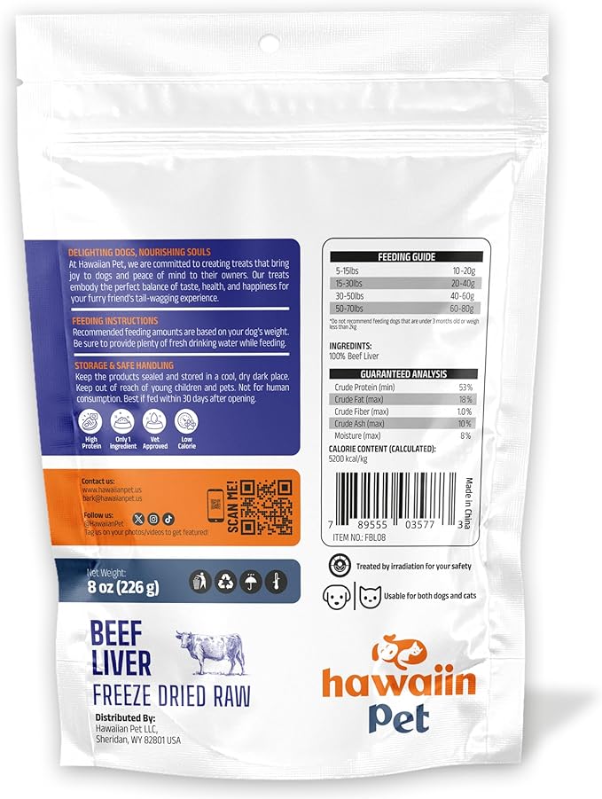 Freeze Dried Chicken Breast Dog Treats 8 oz, Raw Single Ingredient, Natural Healthy High Value, Gluten Free, Grain Free, High Protein