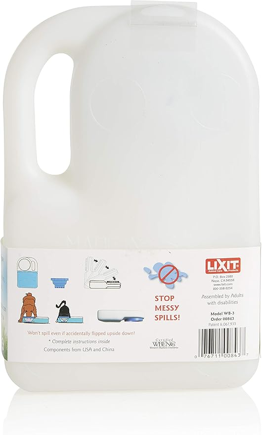 Lixit Dog Travel Water Bowl 3 Quarts