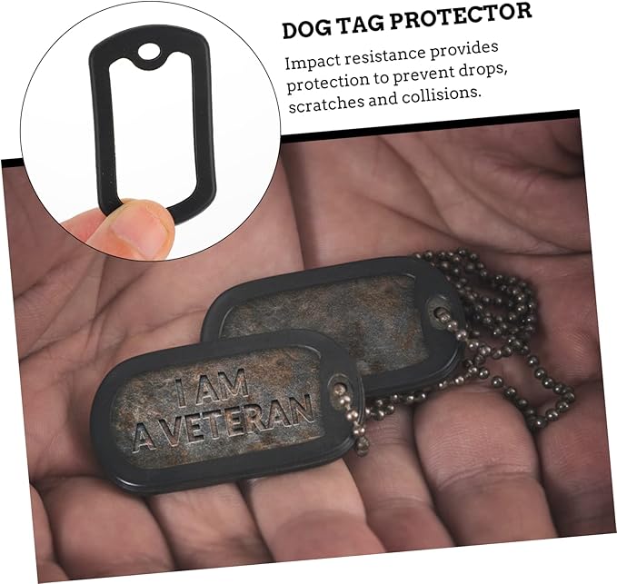 24 Pcs Protective Cover Dog Tags Silencers Dog Tag Silencer Dog Tag Silicone Cover Pet Tag Silencer Cover Metal Pet Tag Sleeve Mute Cover Stainless Steel Man
