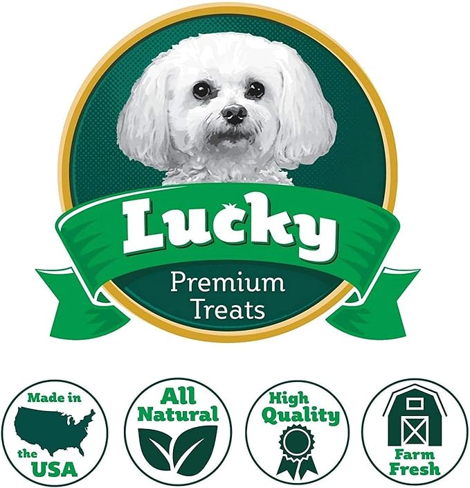 Lucky Premium Treats Turkey Jerky Straws – All Natural Turkey Dog Treats, Dog Chews Made with Restaurant Quality Turkey (13 oz)