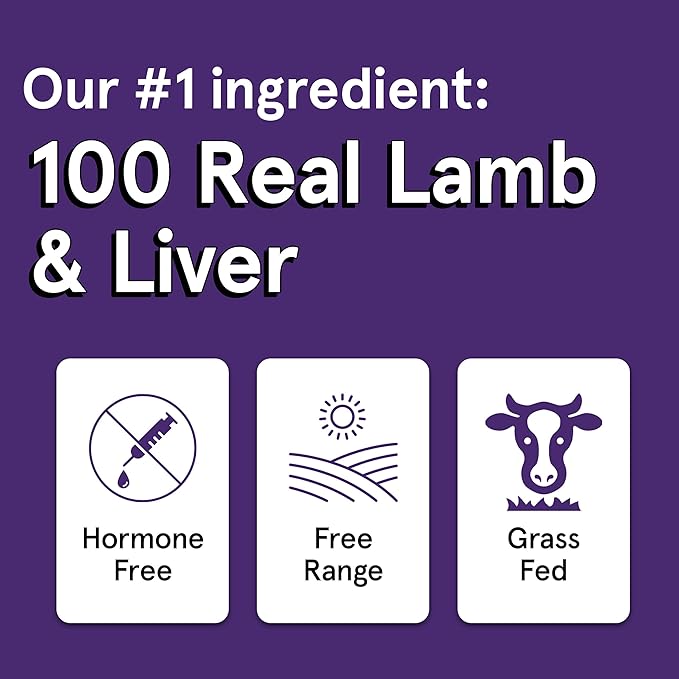 Real Meat Dog Treats - Two 12oz Bag of Bite-Sized Air-Dried Lamb & Liver Jerky for Dogs - Grain-Free Jerky Dog Treats Made up of 95% Human-Grade, Free-Range, Grass Fed Lamb - All-Natural Dog Treats