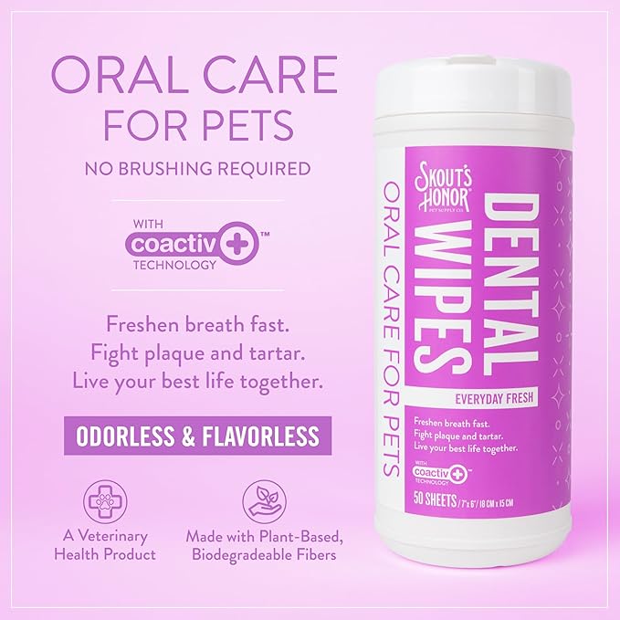SKOUT'S HONOR: Pet Dental Wipes