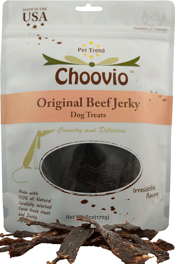 Original Beef Jerky Dog Treats, Made in USA,(4-Ounce Bag)