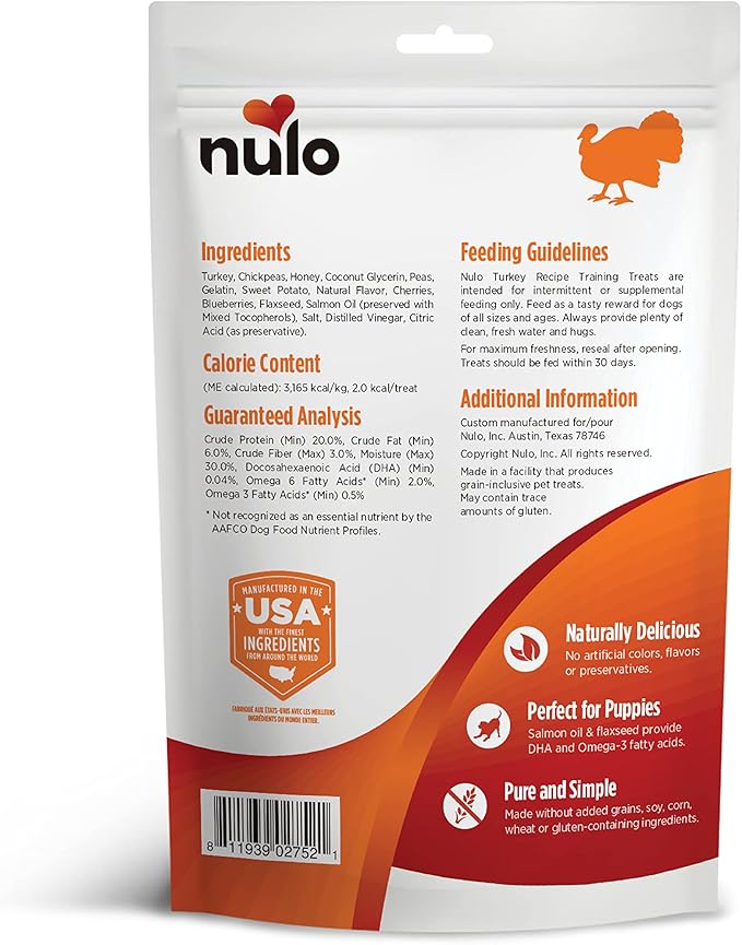 Nulo Freestyle Grain-Free Healthy Dog and Puppy Training Treats, Low Calorie Treats Made with Superfood Boost Ingredients, 2 Calories per Treat