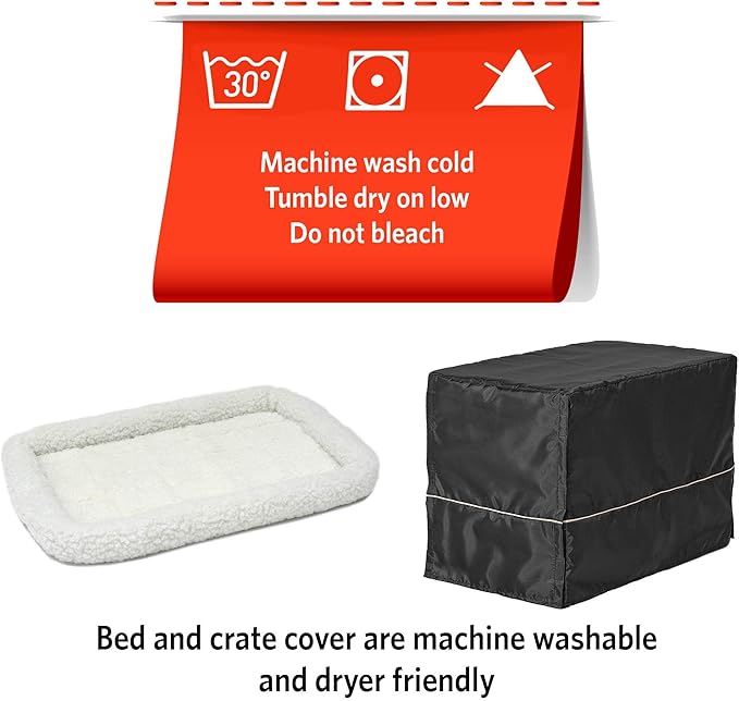 MidWest iCrate Starter Kit for X-Small Dogs - 22" Crate With Bed, Bowls & Cover For Pets Under 12 lbs
