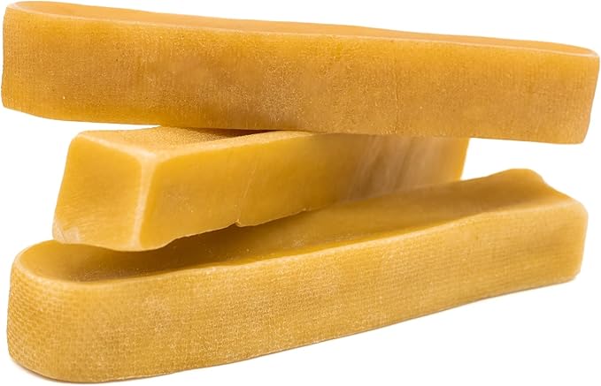 Bully Bunches Large Authentic Yak Cheese Himalayan Chews for Large Dogs & Heavy Chewers - All Natural Dog Treat Dental Chews, Made with Real Yak Milk - Lactose & Rawhide Free (2 Pk)