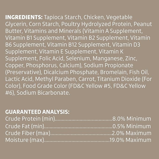 Amazon Brand - Wonder Bound Chicken Wrapped Medium Sticks, Peanut Butter Flavor - 8 Count - Rawhide-Free Dog Treats, Dental Health Chews for Plaque & Tartar Control, Easy to Digest, Long-Lasting