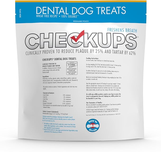 Checkups Dental Dog Treats, 24 Treats - 48 oz.