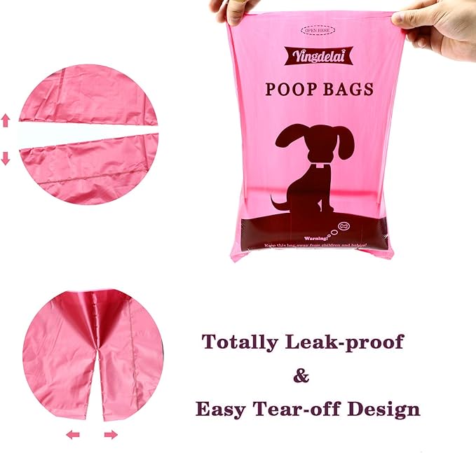Dog Poop Bag 26 Rolls (390 Counts), Biodegradable Dog Waste Bags With 1 Free Dispenser, Eco-Friendly Leak Proof Pet Waste Disposal Refill Bags (Scented)