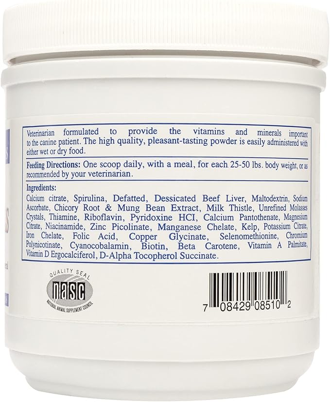 Rx Vitamins Essentials for Dogs - Daily Dog Multivitamin Powder - with Blue Spirulina for Dogs, Kelp Powder, and Milk Thistle for Dogs - Complete Dog Vitamins and Essential Minerals - 8 oz