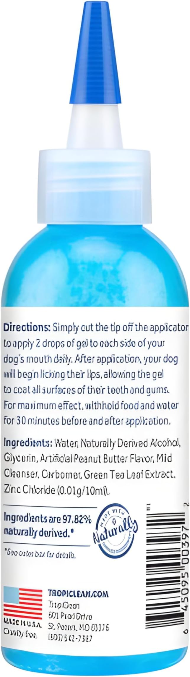 Fresh Breath Certified Wellness Collection Vet Recommended Peanut Butter Oral Care Clean Teeth Gel for Dogs, 4oz - Removes Plaque & Tartar - Cleans Teeth - Dog Dental Care - No Brushing Required