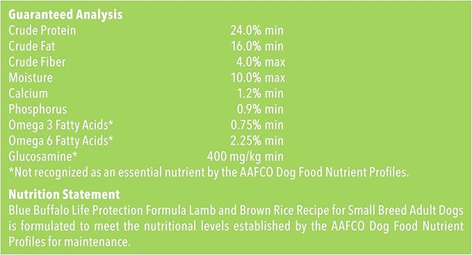 Blue Buffalo Life Protection Formula Natural Adult Small Breed Dry Dog Food, Lamb and Brown Rice 5-lb Trial Size Bag