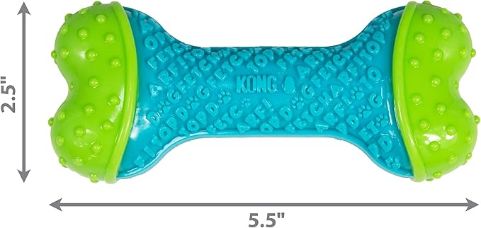 KONG CoreStrength Bone - Dog Dental Chew Toy - Durable, Multi-Layered Dog Toy for Enrichment Play & Dental Care - with Textured Body for Teeth Cleaning - for Small/Medium Dogs