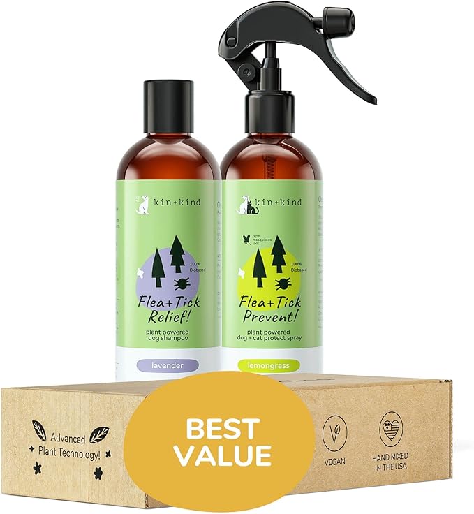 Flea Tick Protection Kit (Lavender Shampoo - Lemongrass Spray)