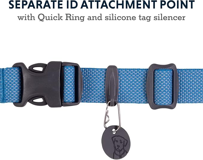 Ruffwear, Hi & Light Dog Collar, Minimal and Ultralight Collar for Everyday Walks and Runs, Blue Dusk, 14"-20"
