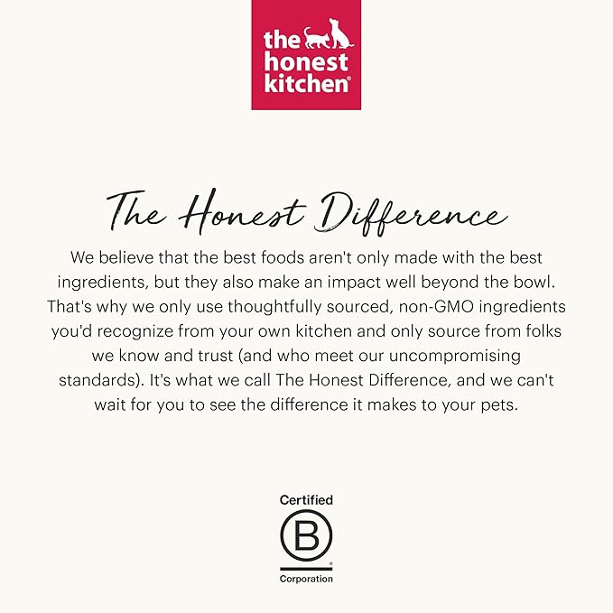 The Honest Kitchen Human Grade Dehydrated Grain Free Dog Food – Complete Meal or Dog Food Topper – Chicken 10 lb (makes 40 lbs)