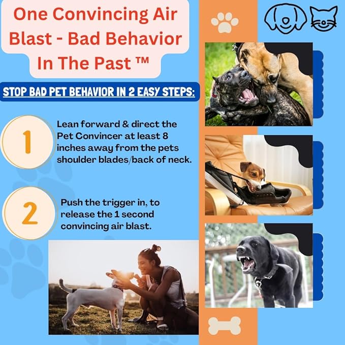 2: Pet Dog Corrector for Unwanted Behavior - Stop Jumping, Barking, Aggression Dogs - Inspire Better Pet Behavior- More Long Lasting than a pet corrector air can for dogs