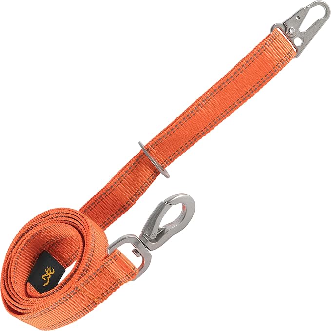Browning Classic Dog Leash, Safety Orange, 6ft x 1in