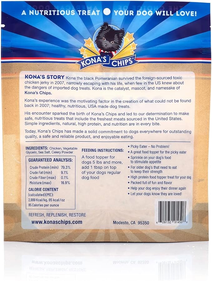 KONA'S CHIPS 3 Pack - Gold Dust 4 OZ Chicken Jerky Sprinkles Food Topper for Dogs