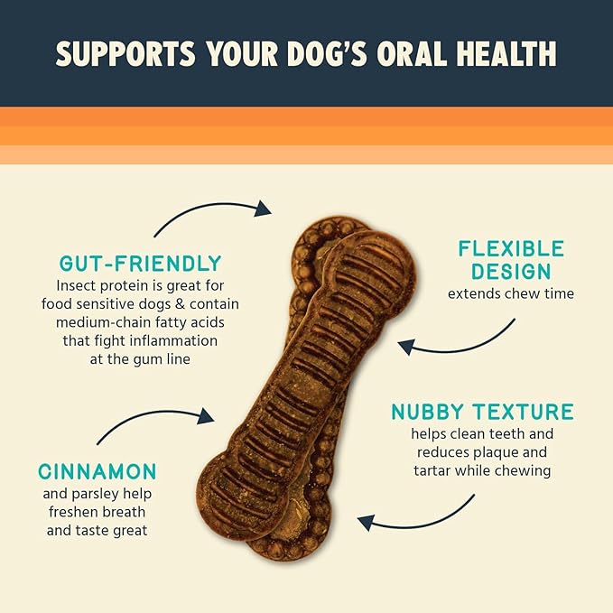 Jiminy's Dental Chews for Dogs, Cinnamon, Small, 20ct (Pack of 6)