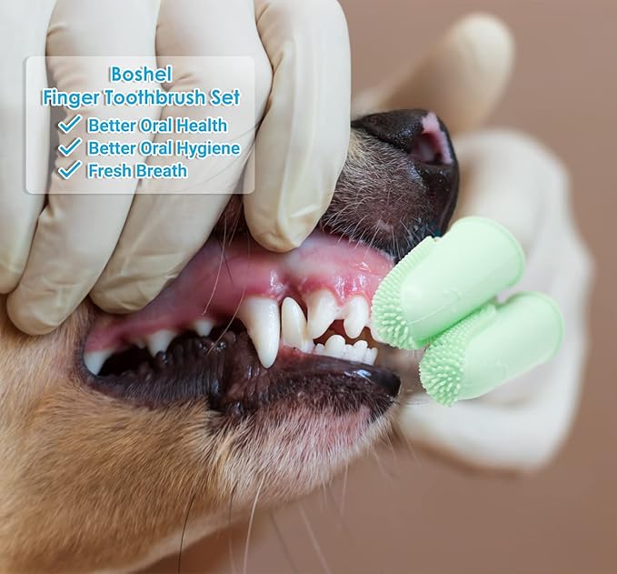 Dog Toothbrush Kit, 6Pack Dog Finger Toothbrush for Dog Teeth Cleaning&Dog Dental Care, Cat Toothbrush Dog Tooth Brush Puppy Toothbrush Pet Toothbrush (Blue (6-Pack))