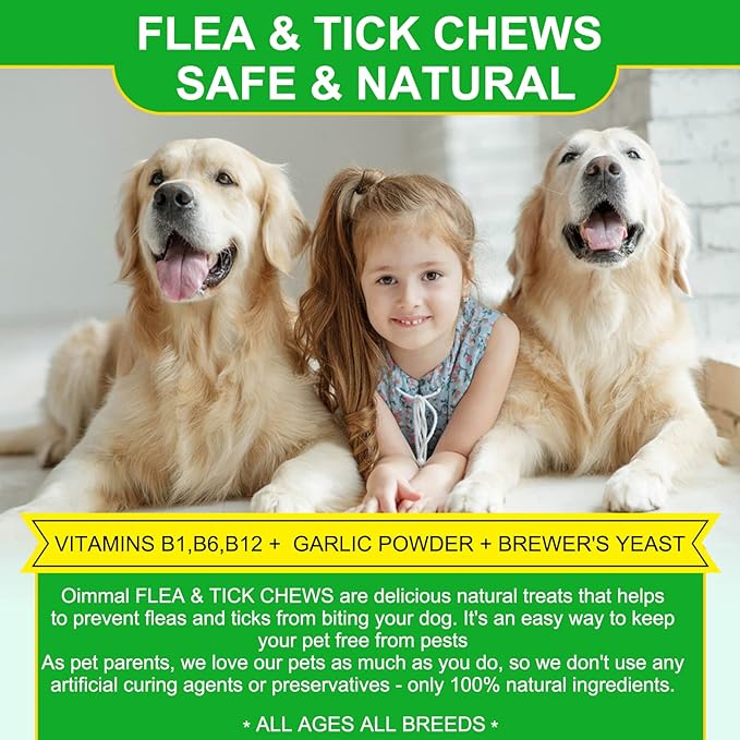 150pcs Flea & Tick Prevention for Dogs Chewable - Dog Flea & Tick Control - Flea and Tick Supplement for Dogs - Flea and Tick Chews for Dogs, Oral Flea Pills for All Breeds and Ages Dogs