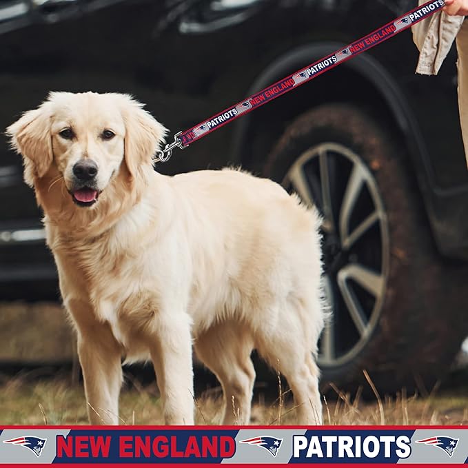 NFL PET Leash New England Patriots Dog Leash, Small Football Team Leash for Dogs & Cats. A Shiny & Colorful Cat Leash & Dog Leash Licensed by The NFL