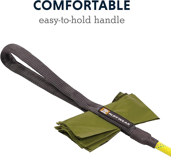 Ruffwear, Knot-a-Leash Dog Leash, Reflective Rope Lead with Carabiner, Lichen Green, Large