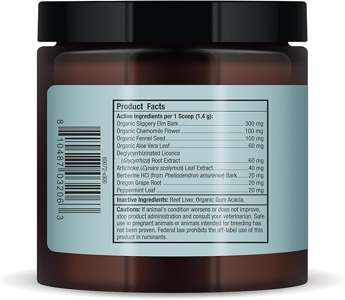 Bark & Whiskers GI Support for Dogs & Cats, 2.90 oz. (84 g), 60 Scoops, Supports Bowel and Intestinal Health, Veterinarian Formulated, Non-GMO, Dr. Mercola