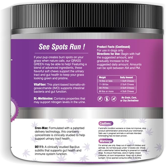 Grass Burn Spot Chews for Dogs Dog Pee Grass Neutralizer 200 Green Grass Dog Chews Dog Pee Lawn Spot Saver for Grass Burn Spots Dog Urine Neutralizer for Lawns with Probiotics Digestive Enzymes