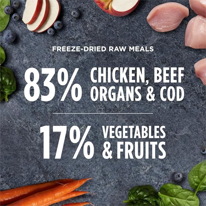 Instinct Freeze Dried Raw Meals for Puppies Grain Free Cage Free Chicken Recipe Dog Food, 25 oz. Bag