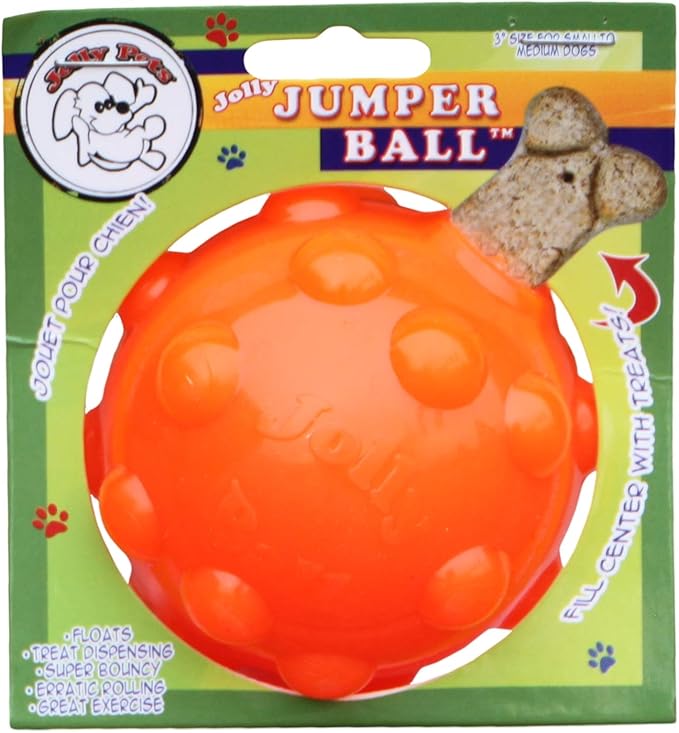 Jolly Pets Orange Jolly Jumper Ball Dog Toy 3 in
