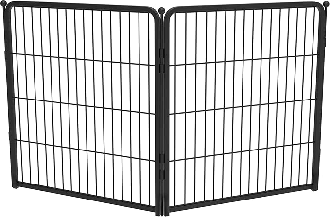 FXW Homeplus Dog Playpen Designed for Indoor Use, 32" Height for Medium Dogs, BlackāPatented