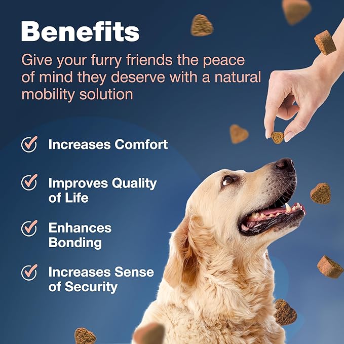 Glucosamine for Dogs - Hip and Joint Supplement Dogs - Glucosamine Chondroitin Dog Chews with MSM - Dog Hip and Joint Supplement - Hemp Hip and Joint Chews for Dogs - Mobility, Skin & Coat Health