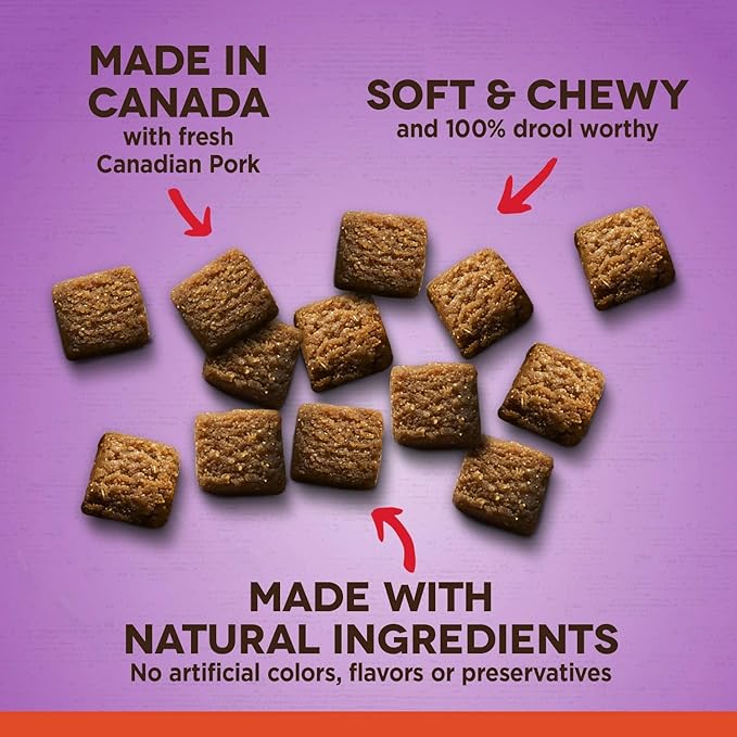 Zoe Tender Chunks for Dogs, All Natural Dog Treats, Grain-Free, Cheese and Bacon Recipe, 5.3 oz., 92043