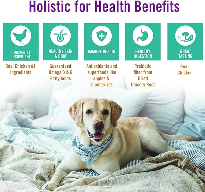 Chicken Soup for the Soul Pet Food Grain-Free Dry All Stages Dog Food, Chicken, Pea & Sweet Potato Recipe, 25 Pound Bag | Soy, Corn & Wheat Free, No Artificial Flavors or Preservatives