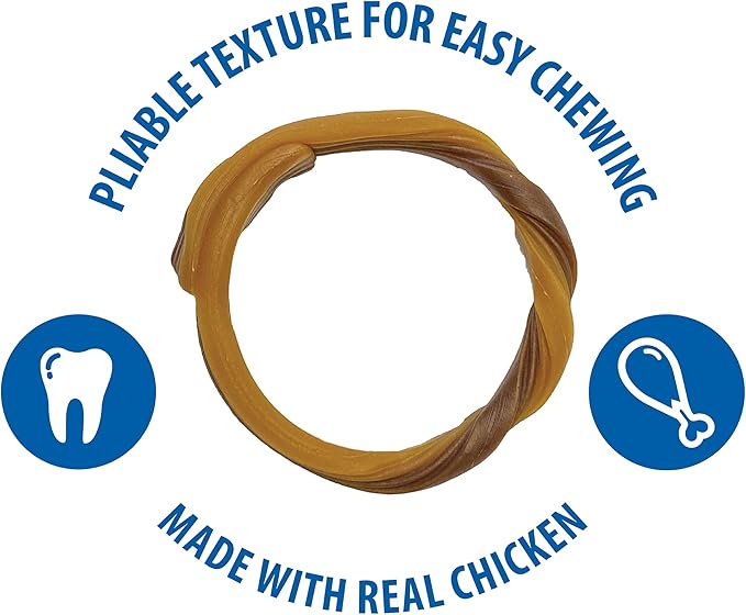 N-Bone Senior Dental Rings Chicken Flavor Dog Treats, 7 Count 9.8-oz Bag